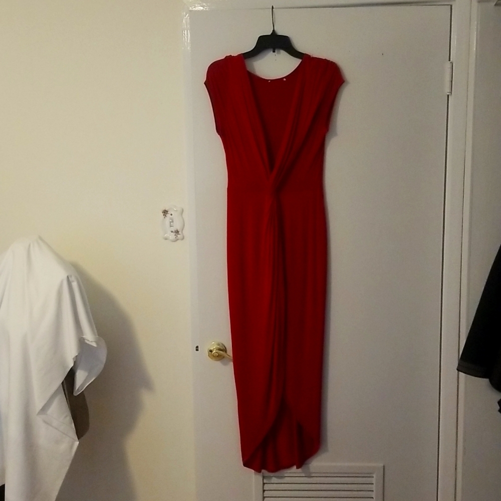 Sexy Red Dress High Low Summer Beach Dress